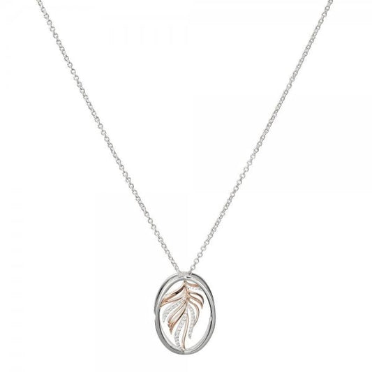 Silver Pendant & Chain - Yellow Gold Plating & CZ