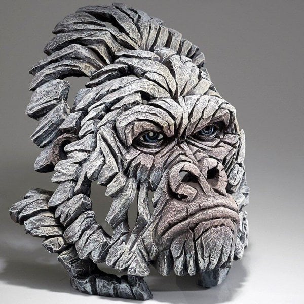 Gorilla Bust White