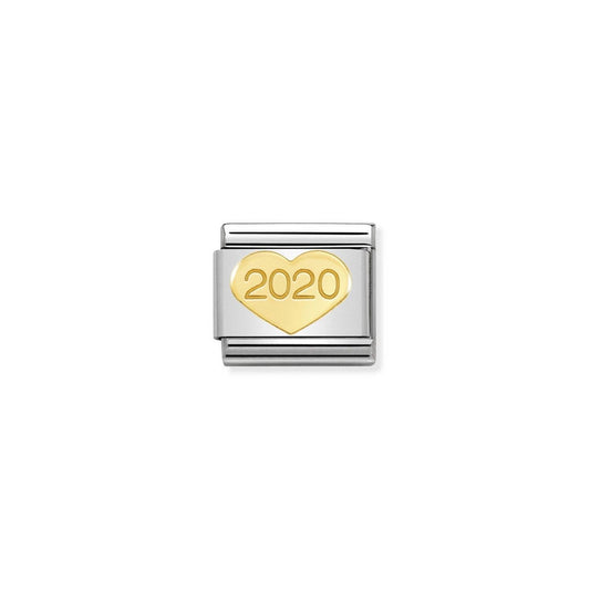 18ct Gold 2020 Heart Charm