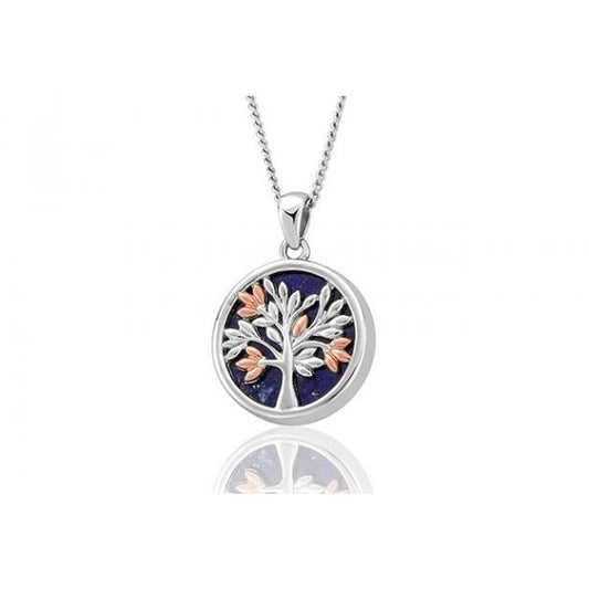 Silver Tree of Life Lapis Lazuli Pendant