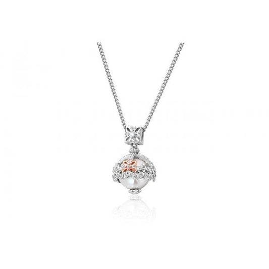 White Topaz and Pearl Pendant