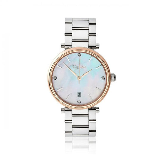 Classic Mother of Pearl Steel Watch