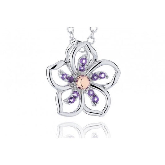 Silver Violet Pendant
