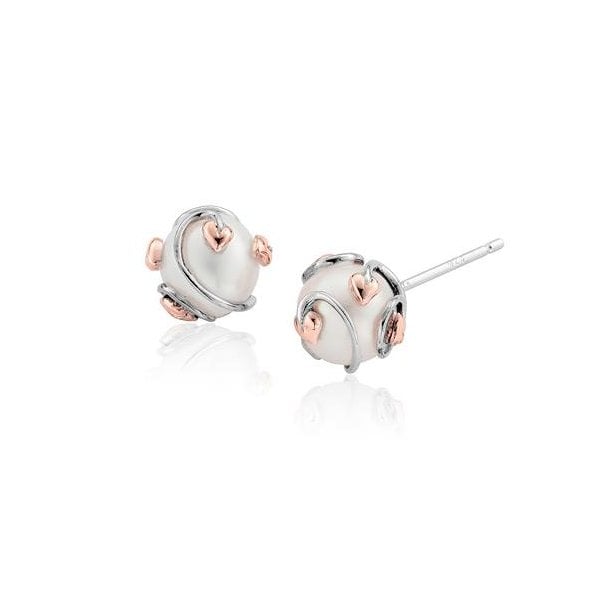 Tree of Life Caged Pearl Stud