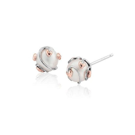 Tree of Life Caged Pearl Stud