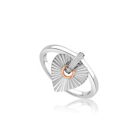 Cariad Horizon Heart Ring - Size N