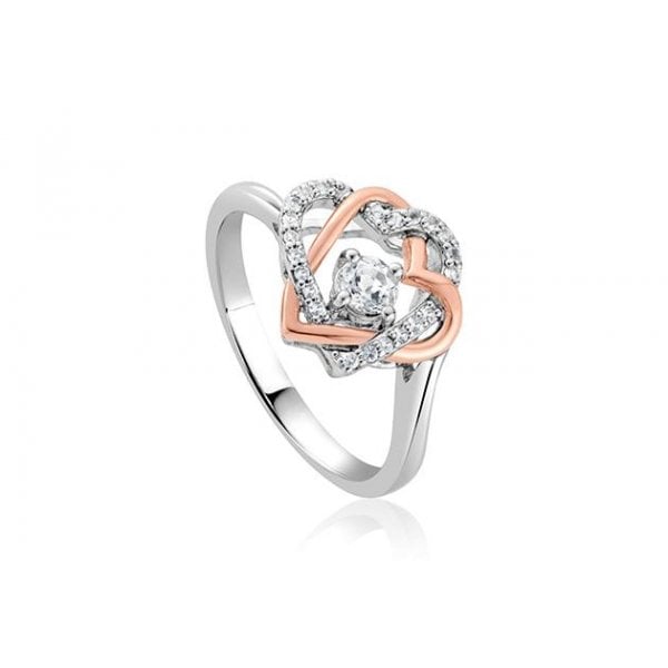 Always in my Heart White Topaz Ring Size L