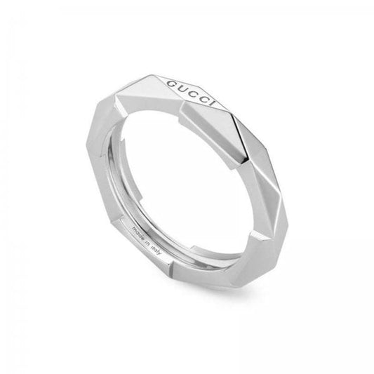 White Gold Link to Love GUCCI Ring