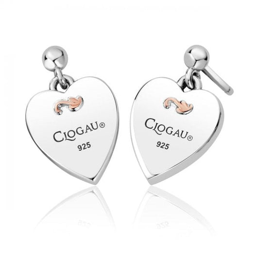 Tree of Life Insignia Heart Stud Earrings