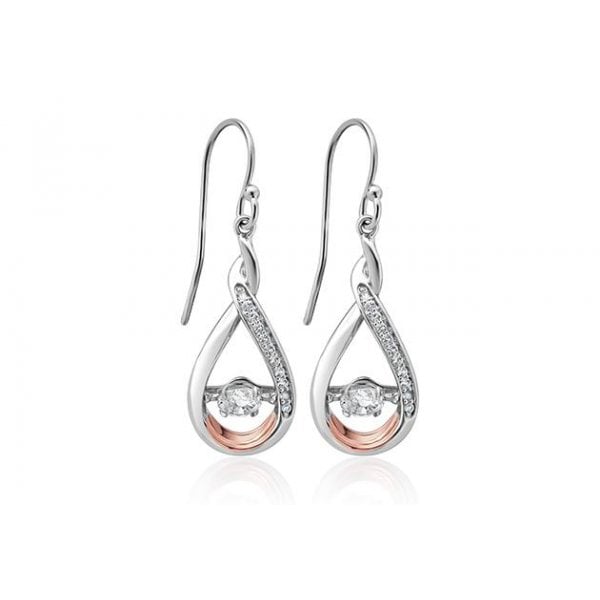 Eternity Dancing White Topaz Earrings