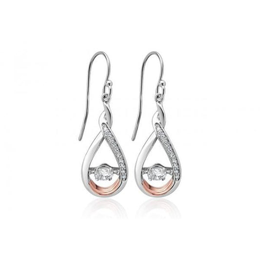 Eternity Dancing White Topaz Earrings