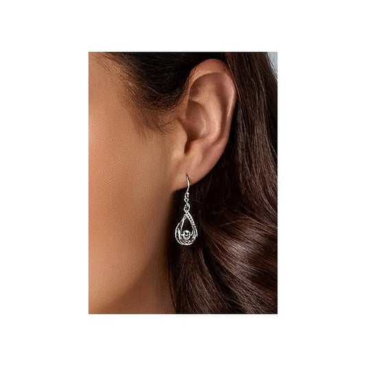 Eternity Dancing White Topaz Earrings