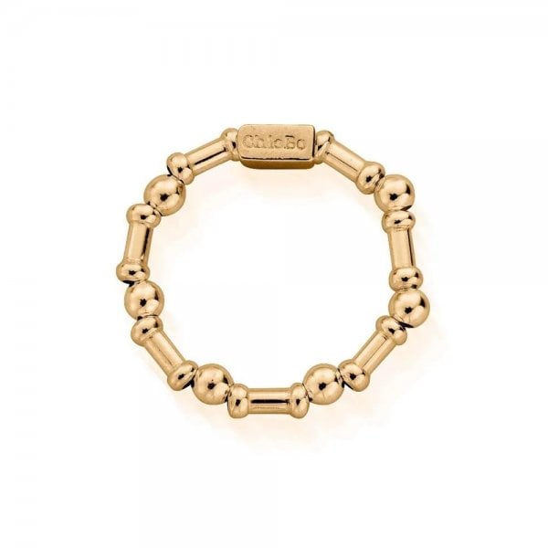 Gold Plated Rhythm Of Water Ring - Medium