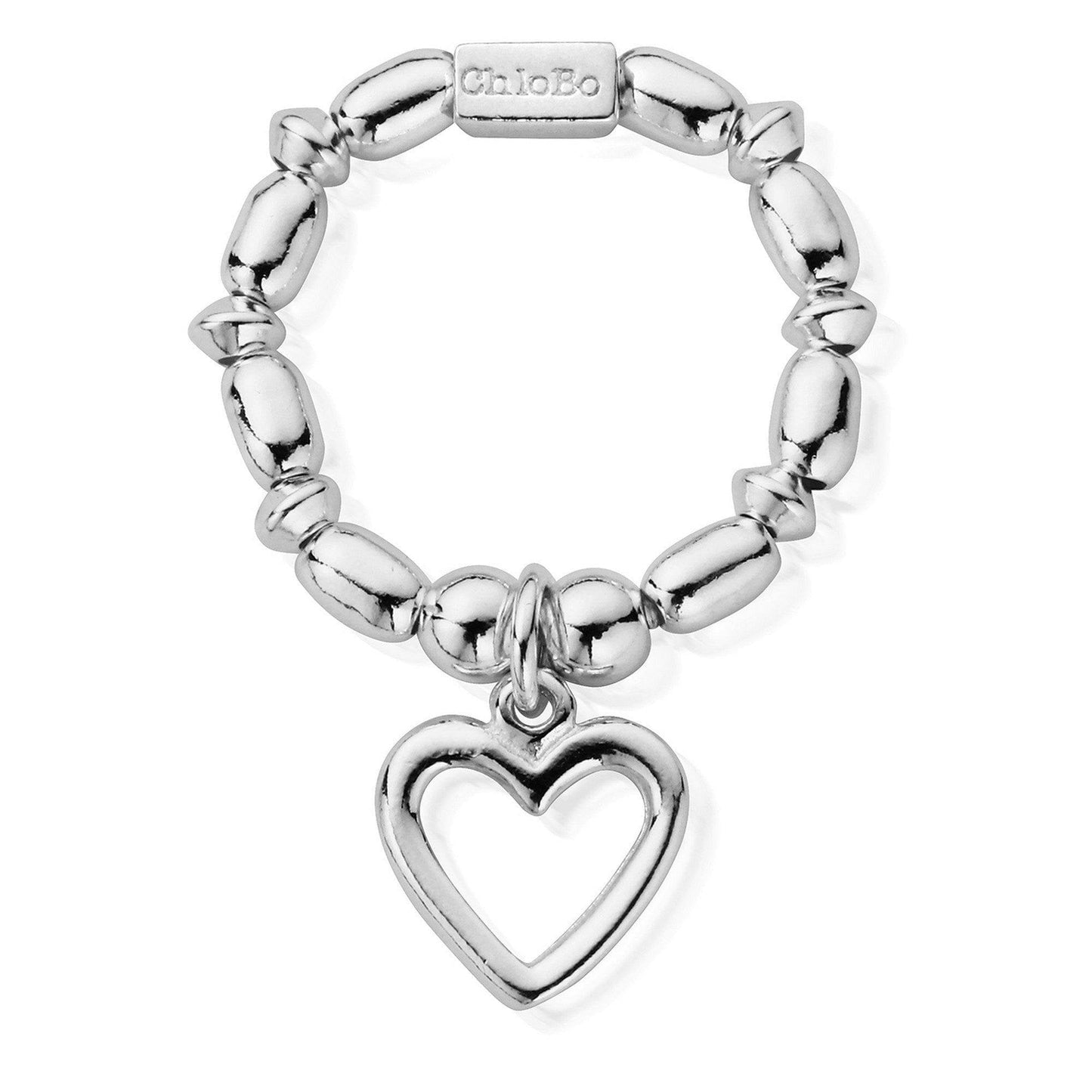 Mini Rice Open Heart Ring - Large
