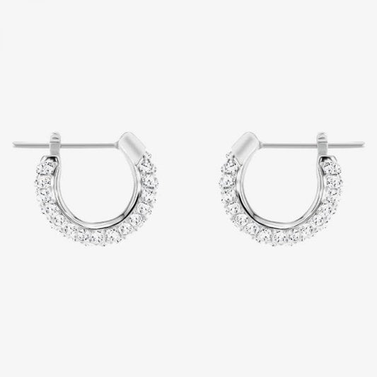 Stone hoop earrings