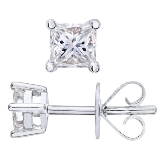 0.33ct Diamond, 18k White Gold Earrings