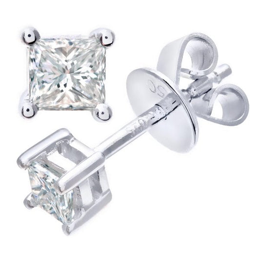 0.25ct Diamond, 18k White Gold Earrings