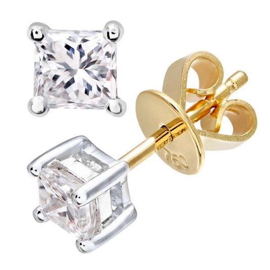 0.50ct Diamond, 18k Gold Earrings