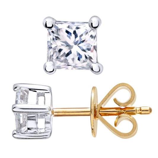 0.50ct Diamond, 18k Gold Earrings