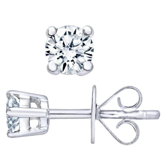 0.25ct Diamond, 18k White Gold Earrings