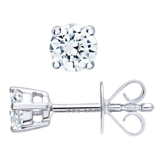 0.33ct Diamond, 18k White Gold Earrings
