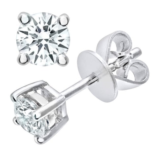 0.50ct Diamond, 18k White Gold Earrings