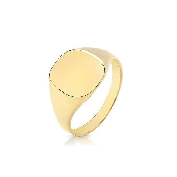 9CT YELLOW GOLD SIGNET RING - SIZE X