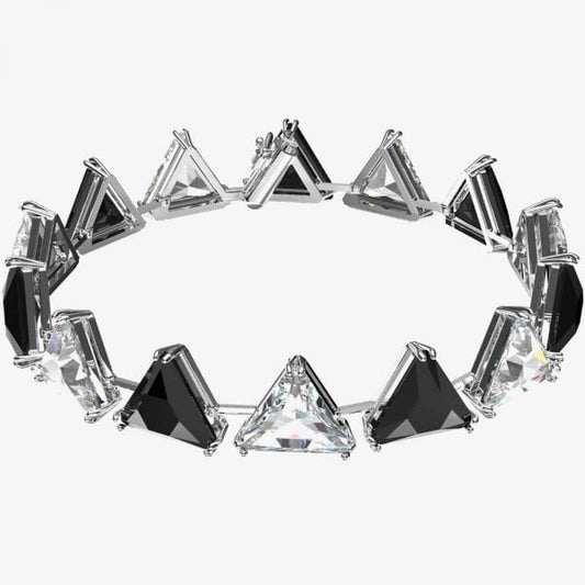 Millenia bracelet, Triangle cut crystals, Black
