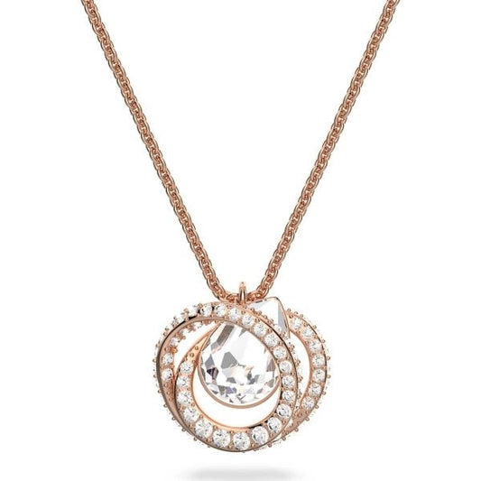 Generation pendant, White, Rose gold-tone plated