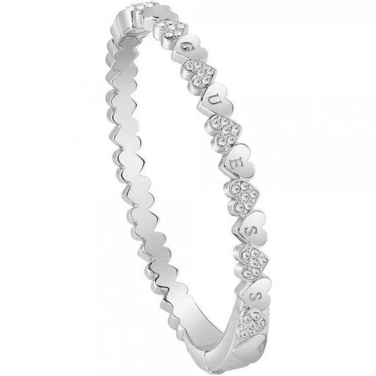 EX-DISPLAY Heart Bouquet Silver Heart Bangle