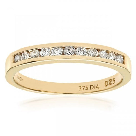 0.25ct Diamond, Yellow Gold Ring - SIZE N