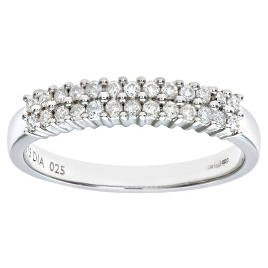 Diamond 0.25ct, White Gold Ring - size L