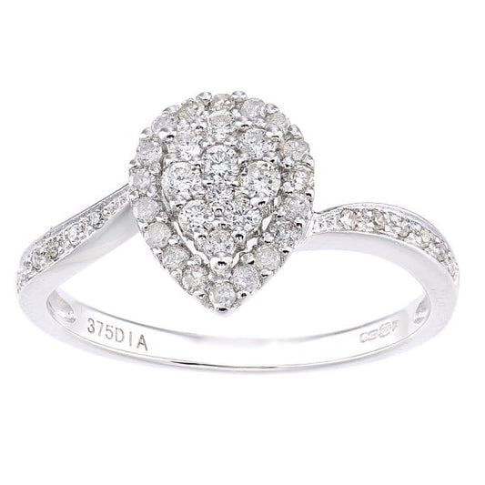 0.40ct Diamond, White Gold Ring - Size M