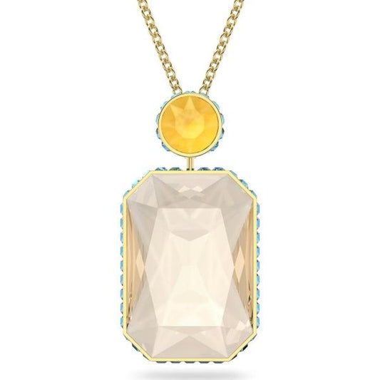 Chroma necklace, Octagon cut crystal, Multicolored