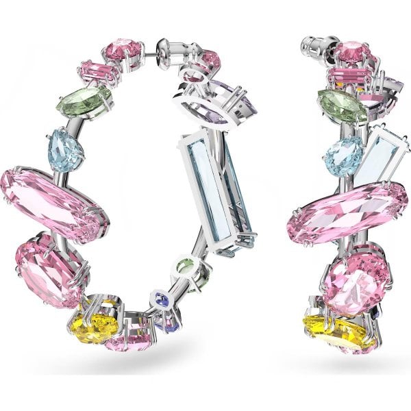 Gema hoop earrings, Precision cut crystals