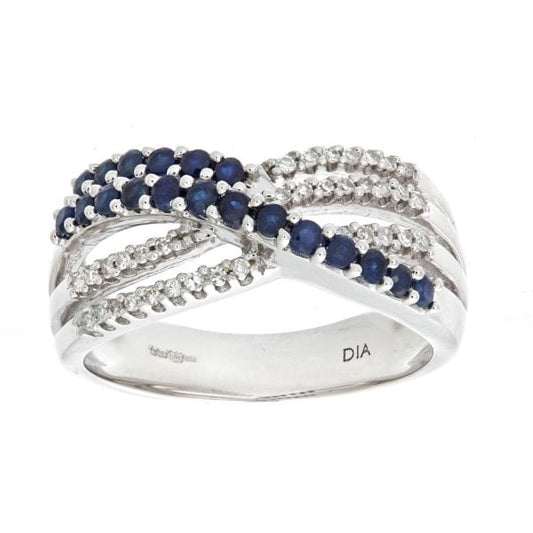 0.15ct Diamond and Sapphire Wrap Ring