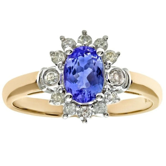 Diamond 0.25ct, Tanzanite Ring