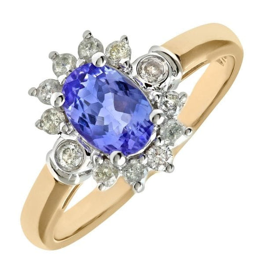 Diamond 0.25ct, Tanzanite Ring