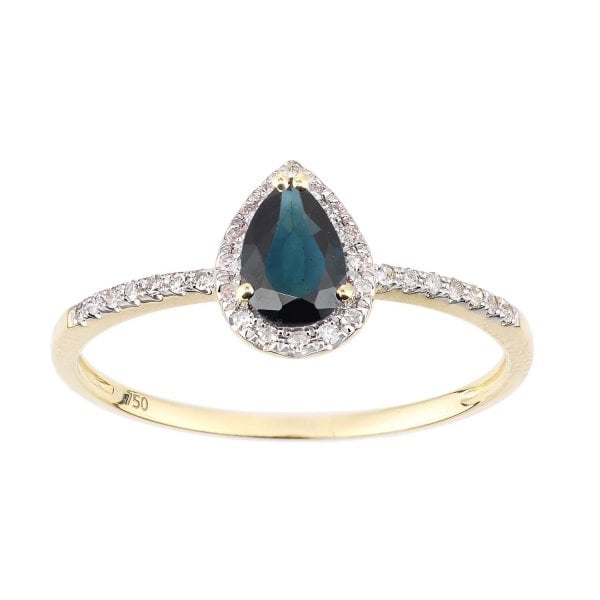 Diamond 0.10ct, Sapphire Ring