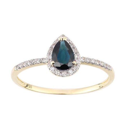 Diamond 0.10ct, Sapphire Ring