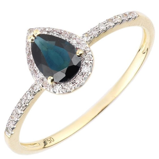 Diamond 0.10ct, Sapphire Ring
