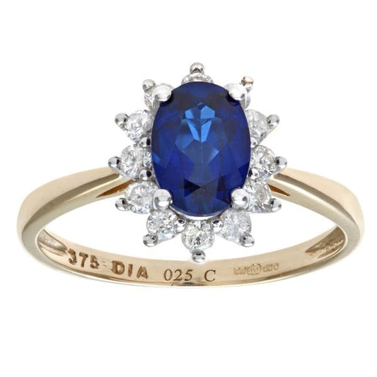 0.25ct Diamond, Sapphire Ring