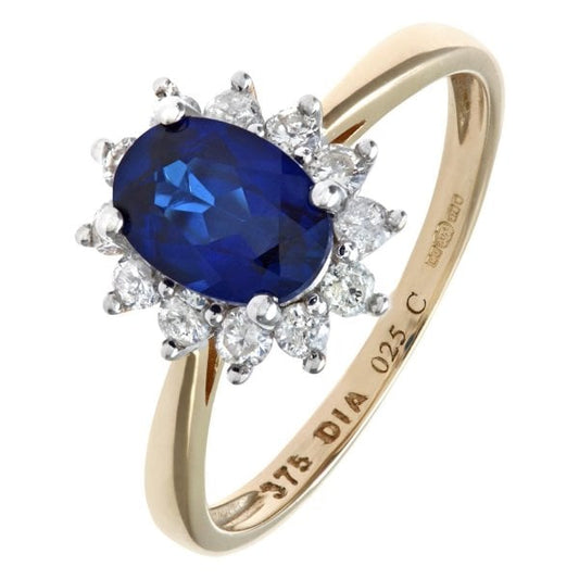 0.25ct Diamond, Sapphire Ring
