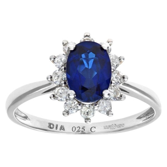 0.25ct Diamond, Sapphire Ring