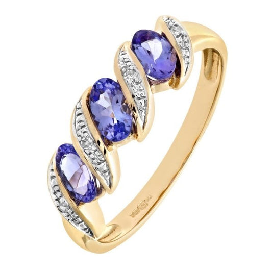 0.02ct Diamond, Tanzanite Ring