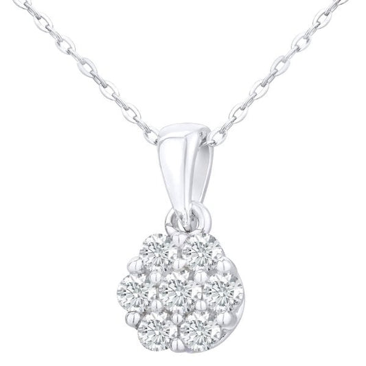 0.20ct Diamond, White Gold Pendant