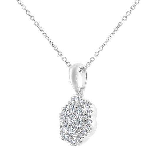 White Gold and 0.34ct Diamond Pendant