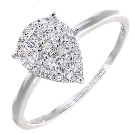 0.30ct Diamond, 18k White Gold Ring