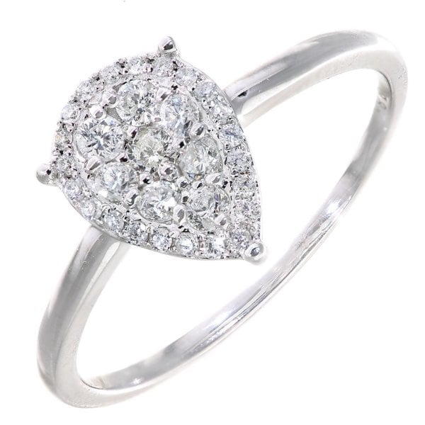 0.30ct Diamond, 18k White Gold Ring