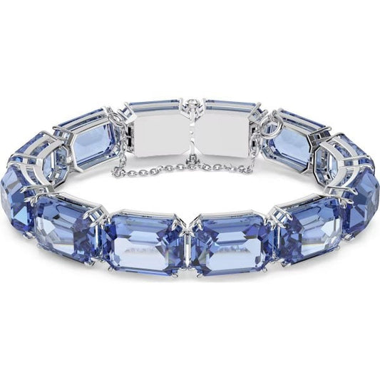 Millenia bracelet, Octagon cut crystals, Blue